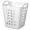 Flexible Plastic Laundry Basket - Square Storage Hamper with Side Handles for Easy Carrying - Versatile Organizer for Laundry, and Household Storage